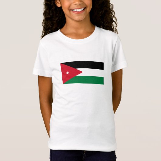 Vlag van Jordanië T-shirt (Voorkant)
