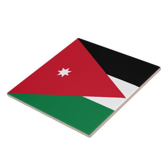 Vlag van Jordanië Tegeltje (Zijkant)