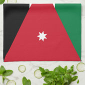 Vlag van Jordanië Theedoek (Gevouwen)