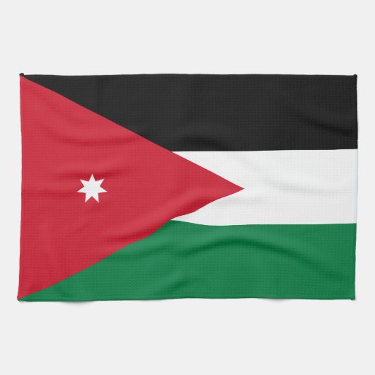 Vlag van Jordanië Theedoek (Horizontaal)