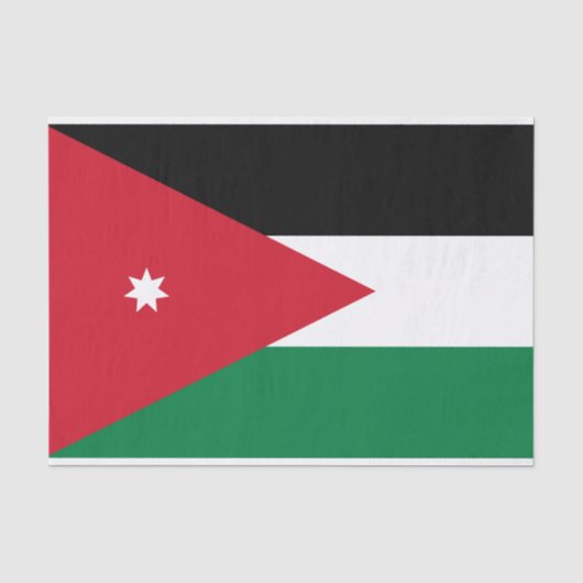 Vlag van Jordanië Tissuepapier (Voorkant)