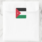 Vlag van Jordanië Vierkante Sticker (Tas)