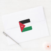 Vlag van Jordanië Vierkante Sticker (Envelop)