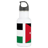 Vlag van Jordanië Waterfles (Achterkant)