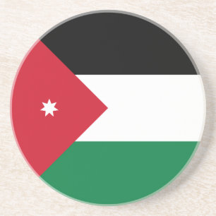 Vlag van Jordanië Zandsteen Onderzetter