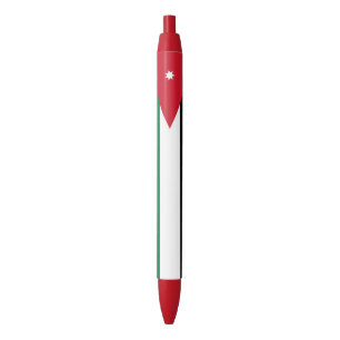 Vlag van Jordanië Zwarte Inkt Pen