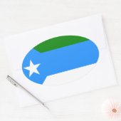 Vlag van Jubaland, Somalië Ovale Sticker (Envelop)