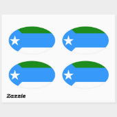 Vlag van Jubaland, Somalië Ovale Sticker (Vel)