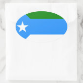 Vlag van Jubaland, Somalië Ovale Sticker (Tas)