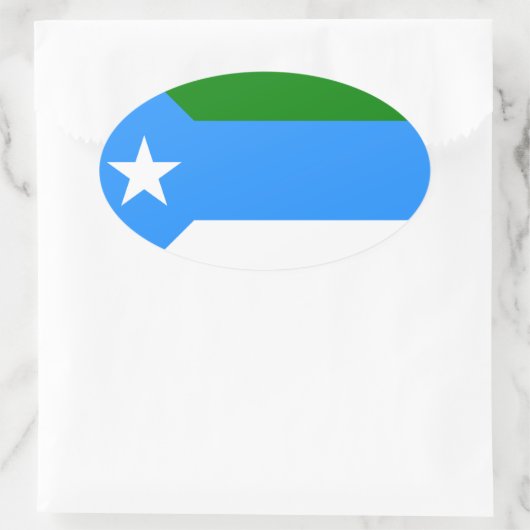 Vlag van Jubaland, Somalië Ovale Sticker (Tas)