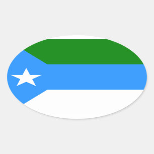 Vlag van Jubaland, Somalië Ovale Sticker