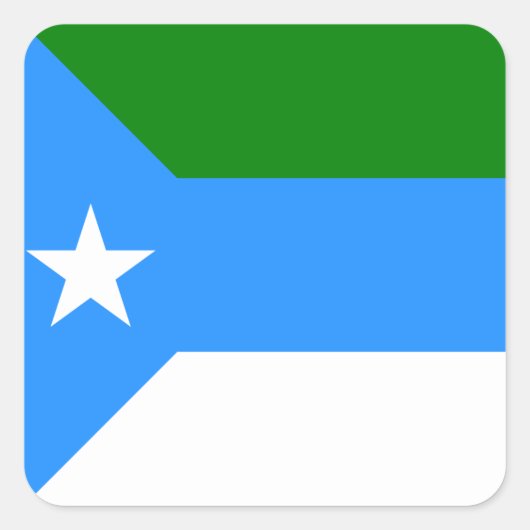 Vlag van Jubaland, Somalië Vierkante Sticker (Voorkant)
