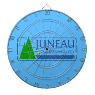 Vlag van Juneau, Alaska-dartboard met kunst Dartbord