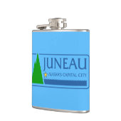 Vlag van Juneau, Alaska Fles Heupfles (Links)