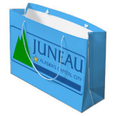 Vlag van Juneau, Alaska Large Gift Bag Groot Cadeauzakje (Achterkant Gekanteld)