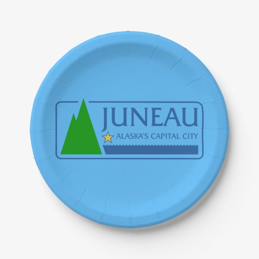 Vlag van Juneau, Alaska Paper Borden Papieren Bordje (Voorkant)