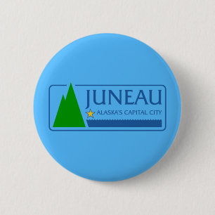 Vlag van Juneau, Alaska Pinback Button