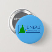 Vlag van Juneau, Alaska Pinback Button (Voorkant /achterkant)