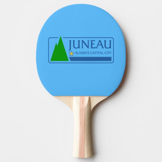 Vlag van Juneau, Alaska Ping Pong Paddle Tafeltennisbatje (Voorkant)