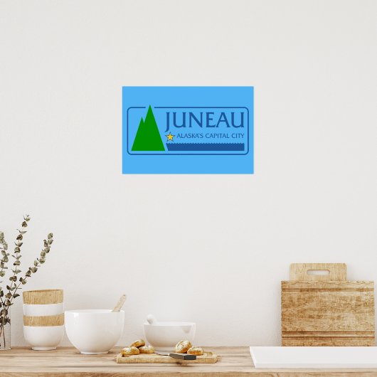 Vlag van Juneau, Alaska Poster (Keuken)