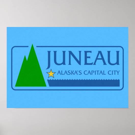 Vlag van Juneau, Alaska Poster (Voorkant)