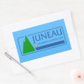 Vlag van Juneau, Alaska Rechthoekige sticker (Envelop)