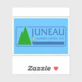 Vlag van Juneau, Alaska Sticker (Vel)