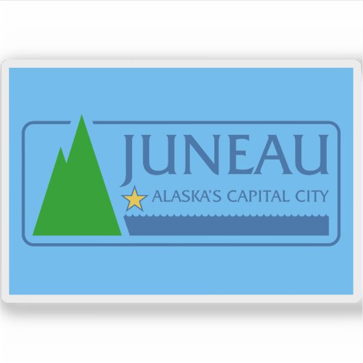 Vlag van Juneau, Alaska Sticker (Voorkant)