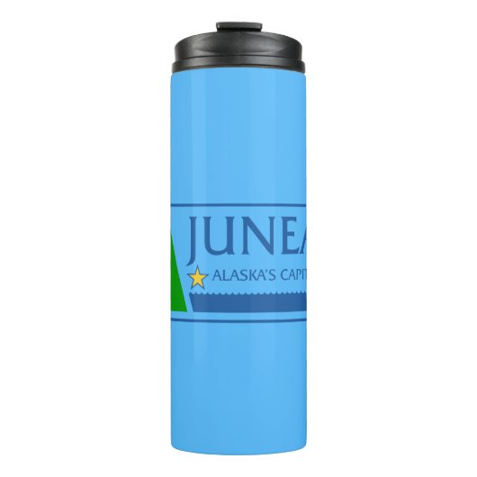 Vlag van Juneau, Alaska Thermal Tumbler Thermosbeker (Voorkant)