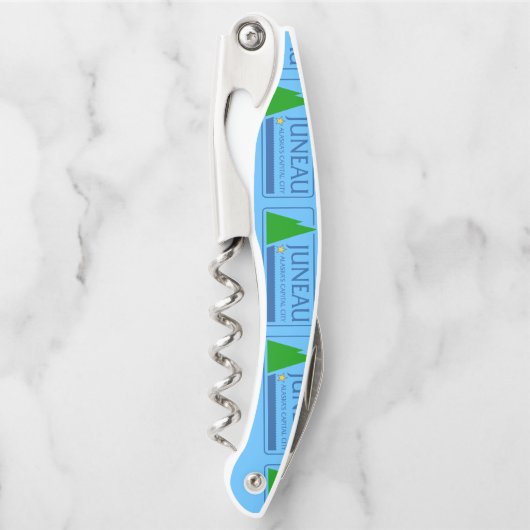 Vlag van Juneau, Alaska Waiter's Corkschroef Kurkentrekker (Voorkant)