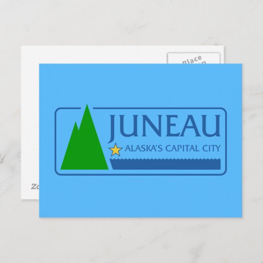 Vlag van Juneau, Briefkaart Alaska (Voorkant / Achterkant)