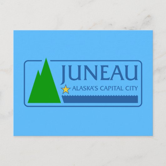 Vlag van Juneau, Briefkaart Alaska (Voorkant)