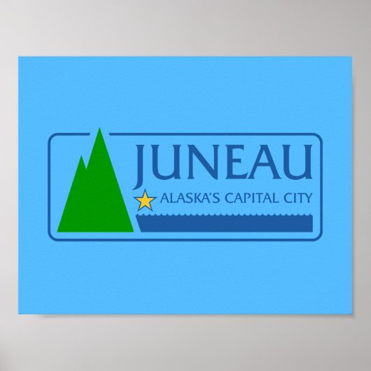 Vlag van Juneau, Poster Alaska (Voorkant)