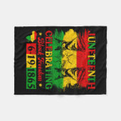 Vlag van Juneteenth Viering van zwarte vrijheid Ju Fleece Deken (Voorkant (Horizontaal))