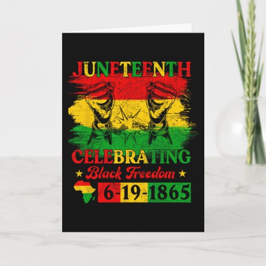 Vlag van Juneteenth Viering van Zwarte Vrijheid Ju Kaart (Voorkant)