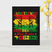 Vlag van Juneteenth Viering van Zwarte Vrijheid Ju Kaart (Gele Bloem)