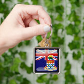 Vlag van Kaaimaneilanden Sleutelhanger (Hand)
