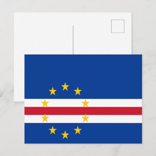 Vlag van Kaapverdië Briefkaart (Voorkant / Achterkant)