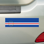 Vlag van Kaapverdië Bumpersticker (Op auto)