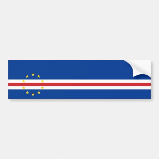 Vlag van Kaapverdië Bumpersticker (Voorkant)