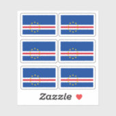 Vlag van Kaapverdië - een collectie Sticker (Vel)