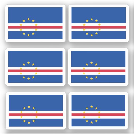 Vlag van Kaapverdië - een collectie Sticker (Voorkant)