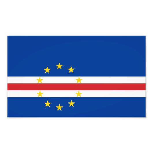 Vlag van Kaapverdië Foto Afdruk (Voorkant)