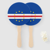 Vlag van Kaapverdië Handwaaier (Voorkant en achterkant)