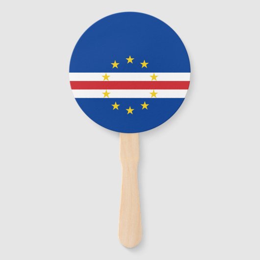 Vlag van Kaapverdië Handwaaier (Voorkant)
