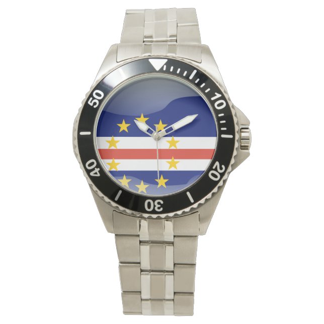Vlag van Kaapverdië Horloge (Voorkant)