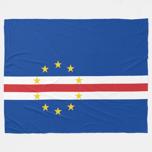 Vlag van Kaapverdië (Kaapverdië) Fleece Deken (Voorkant (Horizontaal))