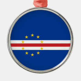 Vlag van Kaapverdië (Kaapverdië) Metalen Ornament