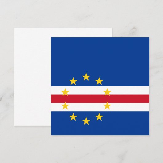 Vlag van Kaapverdië Kaart (Voorkant / Achterkant)