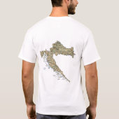 Vlag van Kaapverdië + Kaart + Tekst T-shirt (Achterkant)